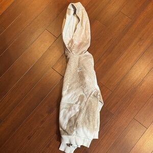 Nike Beige and White Hoodie